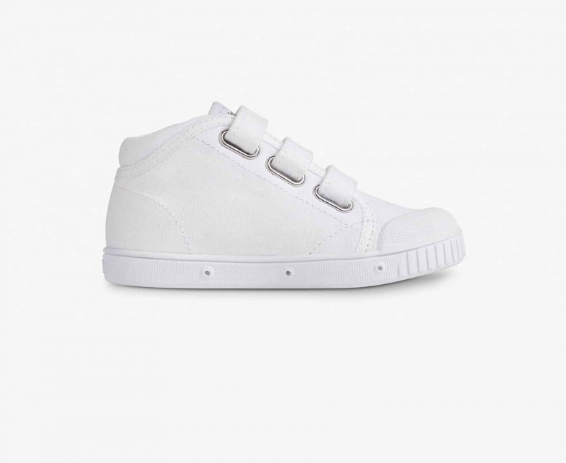 Basket Spring Court B2 Scratch Tela Blanche Enfant | SIA-32010580